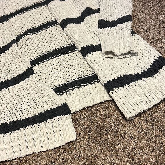 Rewind - Hooded Striped  Open Front Cardigan - Picture 3 of 5